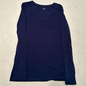 A.N.A. Navy blue long sleeve top.  Size S